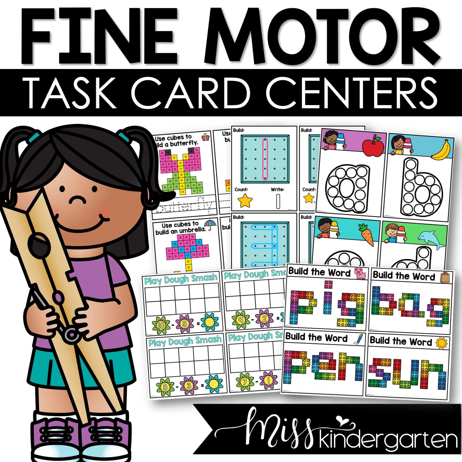 Fine Motor Activities Kindergarten Task Cards Boxes
