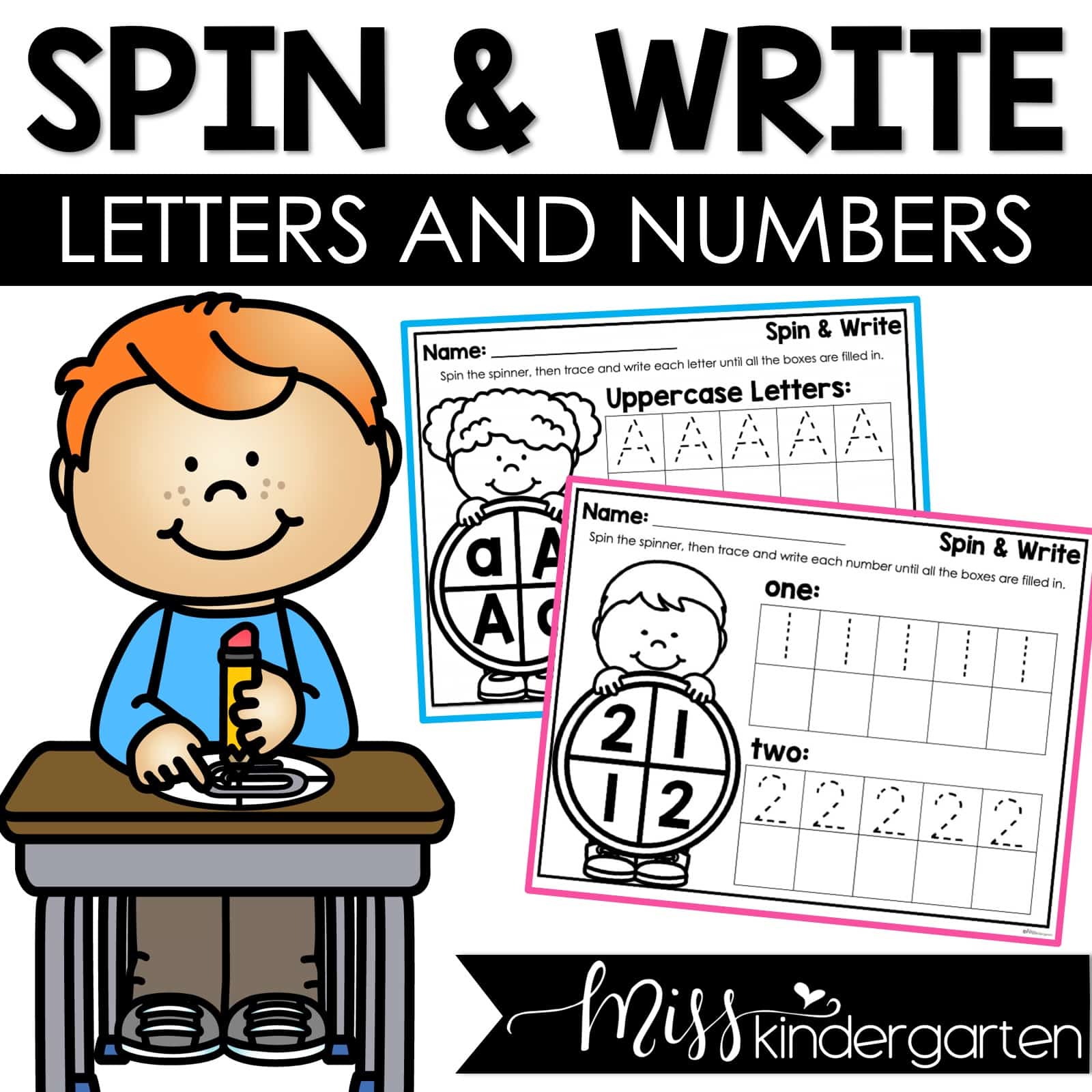 FREE Spin and Write Alphabet Formation and Number Writing Practice
