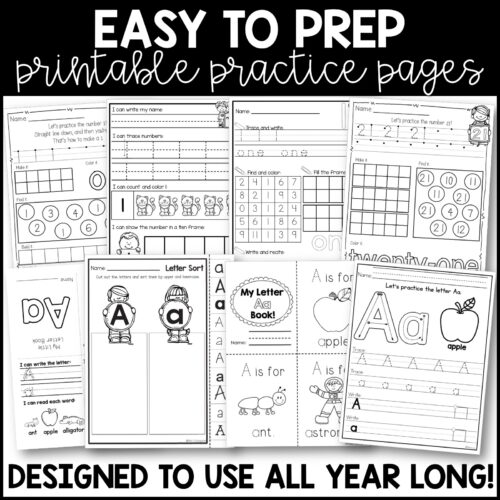 Alphabet Practice and Number Sense Activities Kindergarten Math MEGA Bundle Alphabet Practice and Number Sense Activities Kindergarten Math MEGA Bundle