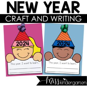 New Year Craft and Writing for 2024 - Miss Kindergarten