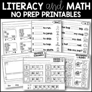 April Print and Go Printables - Miss Kindergarten